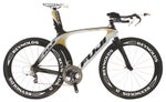 Complete with SRAM Red components and Reynolds Strike DVV tubular wheels, the Fuji D-6 Pro prices at $8,000. 