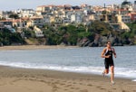 Becky Lavelle runs on Baker Beach. Photo: Kurt Hoy Becky Lavelle runs on Baker Beach. Photo: Kurt Hoy