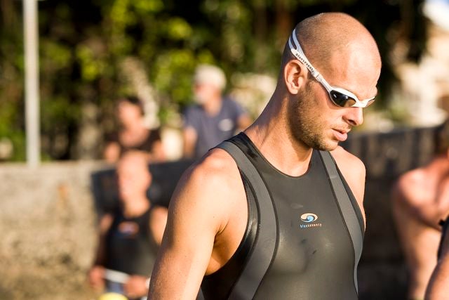 Dirk Bockel pre-swim. Photo: Kurt Hoy Dirk Bockel pre-swim. Photo: Kurt Hoy