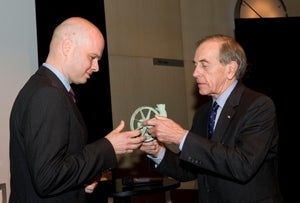 The award was presented Tuesday night at a festive event in the Museon in The Hague. Photo: Cervelo The award was presented Tuesday night at a festive event in the Museon in The Hague. Photo: Cervelo