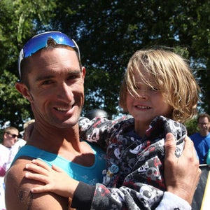 Act-Tri-042 Matt Reed balances family and triathlon by taking his wife and kids to most races. Photo: Paul Phillips