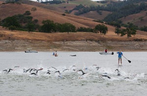 Wildflower Swim The water will be in the low 60s on race day. Photo: Kurt Hoy