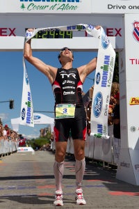 Potts takes his first Ironman title. Photo: Larry Rosa