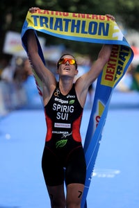 SpirigITUMadrid Spirig won with a four-second gap over France's Emmie Charayron. Photo: Delly Carr/Triathlon.org