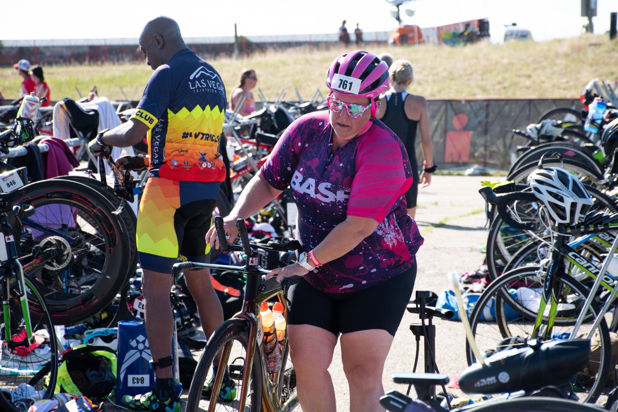 A triathlete races a half-ironman after using a Super Simple 70.3 Training Plan.