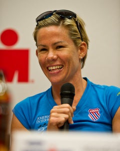 1010070439 Mirinda Carfrae said she's more used to the attention this year. Photo: Nils Nilsen