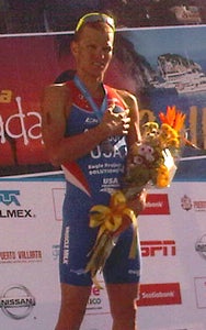 Chrabot took the weekend win against a tough field of competitors. Photo: USA Triathlon