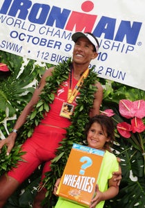 IRONMAN WHEATIES COVER Macca is the first Ironman World Champion to appear on a Wheaties box. Photo: Lucy Pemoni/AP Photo