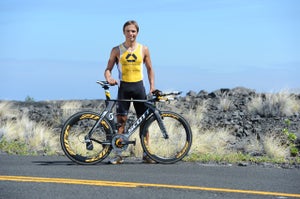 Normann Stadler posess with his Kona bike.