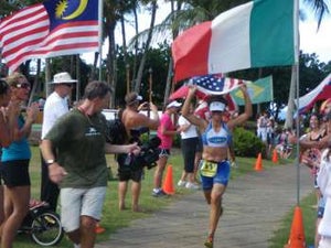 phpGrBeFe_thumb_shonny Forty-one year old Shonny Vanlandingham celebrates her first Maui victory. Photo courtesy of XTERRA.