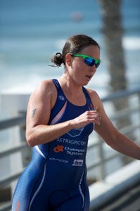 McLarty's dominance on the swim and bike served her well in Oceanside. Photo: Aaron Hersh