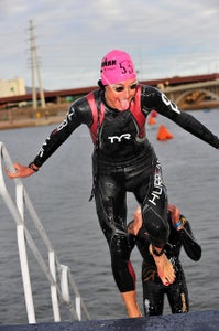 2010IMAZbyCruse_0132 Chrissie Wellington shows off the final product in the process of winning Ironman Arizona. Photo: Rich Cruse