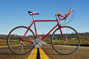 OldBike Find out how the triathlon bike evolved from this bike, to the ones featured in the <em>Triathlete Buyer's Guide</em>.