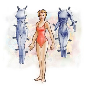 Paperdoll 3 copy Choosing a wetsuit can be a difficult, and costly, decision. Illustration by Rodney Stroup.