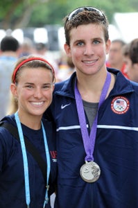 McDowell (shown here with Kelly Whitley) was honored as the 2010 USA Triathlon Junior Triathlete of the Year. Photo: Delly Carr/ITU