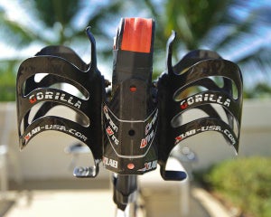 There are several ways to carry a spare tube on a triathlon bike. Photo: Aaron Hersh