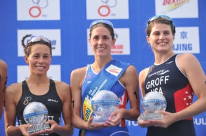 world champs podium - credit Janos Schmidt ITU