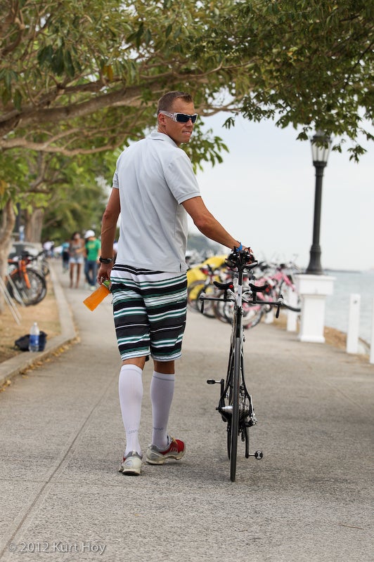 checked cycling shorts