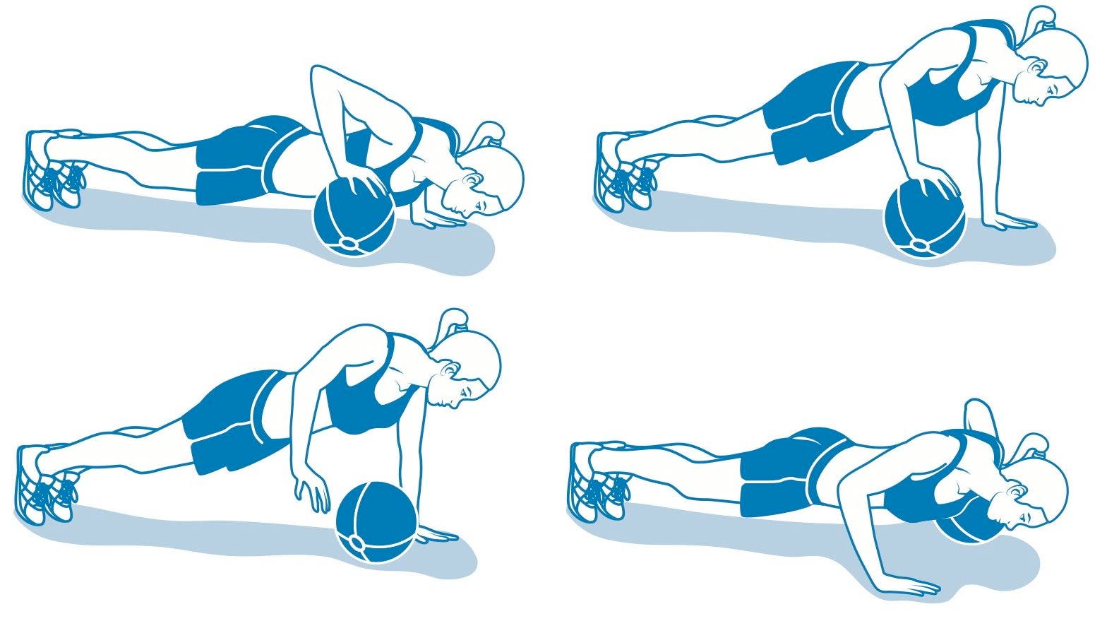 The Medicine Ball Pushup is an essential strength training for swimmers exercise and also important for triathlon swim strength.