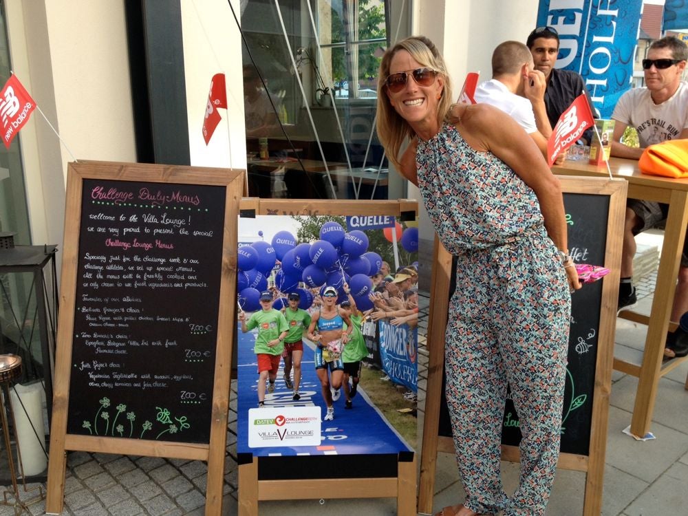 Belinda poses at the start of the party in her honor.