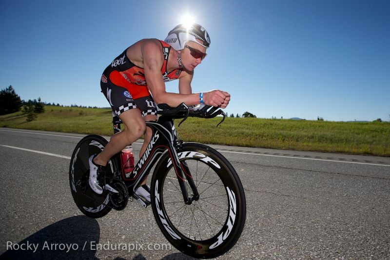 Hoffman on his way to victory at Ironman Coeur d'Alene. Photo: Rocky Arroyo/Endurapix