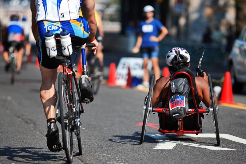 The PC Open Division rules allow for more competition opportunities within the sport of paratriathlon. Photo: Carlos Cunha/USA Triathlon