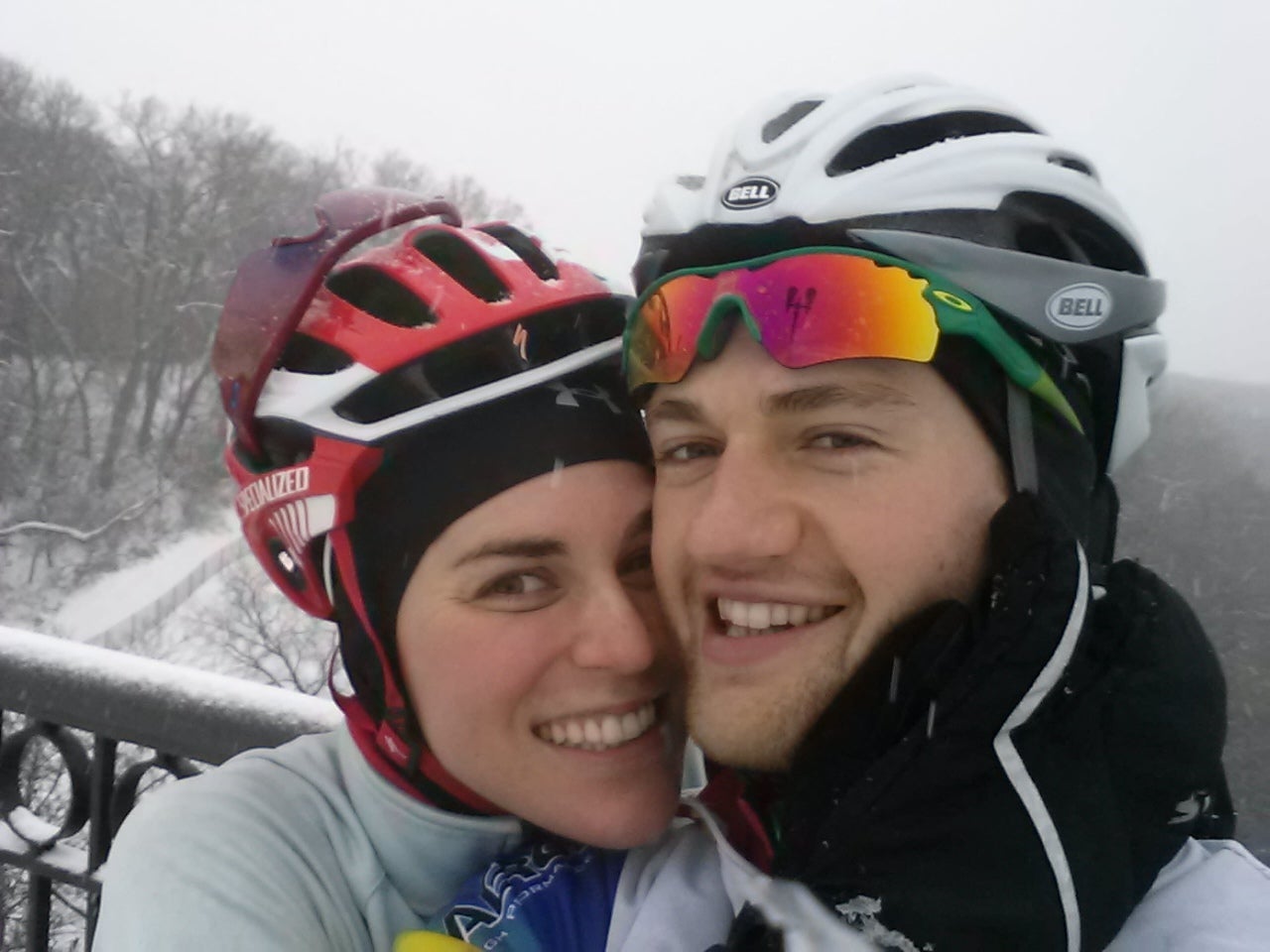 Gwen and Patrick on the day of their engagement. 