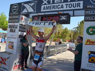 Middaugh takes the win. Photo: XTERRA