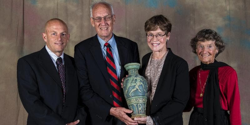 Mike Pigg, John and Judy Collins and Sister Madonna Buder were honored on Thursday at the Navy Pier Grand Ballroom. Photo: Paul Phillips/Competitive Image