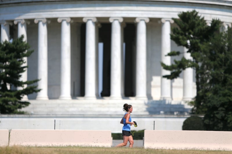 An athlete competes in the 2013 Events DC Nation's Tri. Photo: Dan Hicok