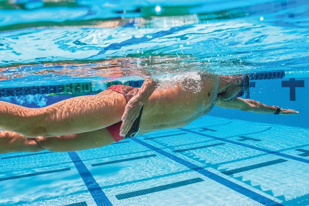 The exit phase of the swim stroke