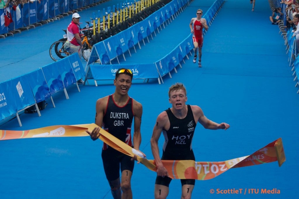 It was a photo finish. Photo: Triathlon.org