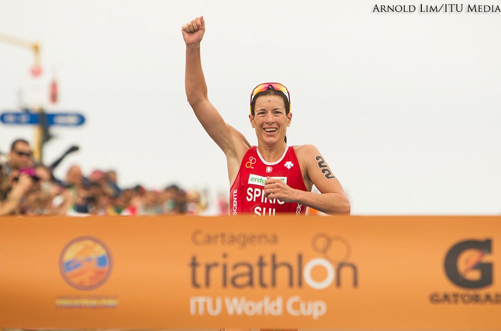 Spirig won the ITU World Cup Cartagena last month. Photo: Arnold Lim/Triathlon.org