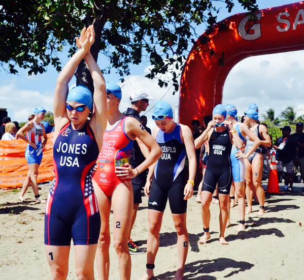 Erin Jones before the start of the race. Photo: Triatlón Puerto Rico 