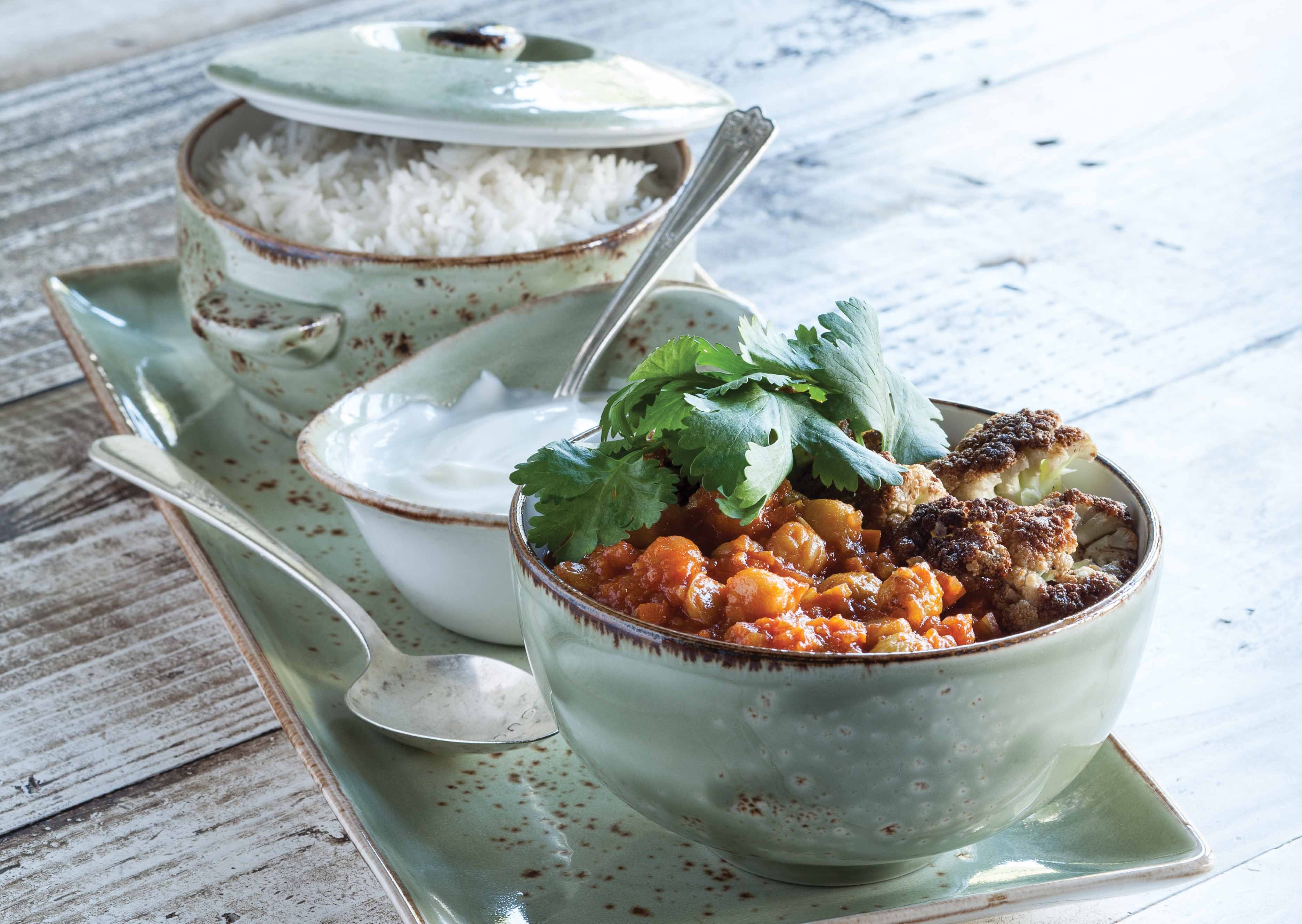 Chef Ryan Ososky's Curried Chickpeas at The Church Key restaurant in West Hollywood, Calif. Photo: Matt Harbicht