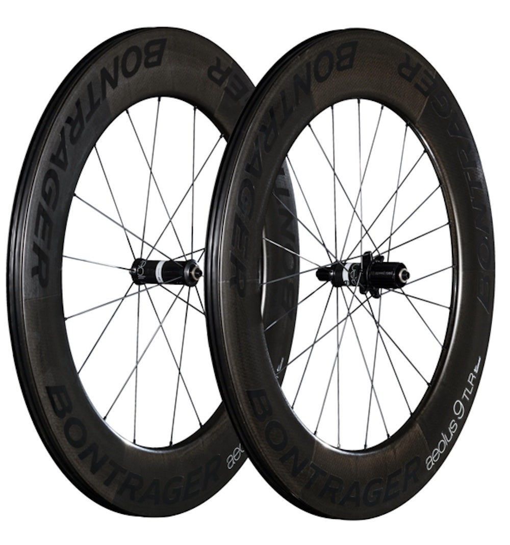 The Bontrager Aeolus 9 tubeless-ready clincher has a rim depth of 90mm, weighs 1,812g and retails for $3,000. All Aeolus wheels retain their D3 rim shape but receive a wider internal width of 19.5mm. Photo provided by Bontrager.