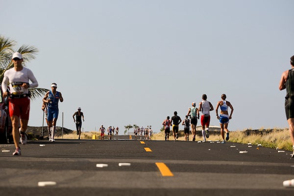 Athletes compete at the Ironman World Championship. Photo: Kurt Hoy