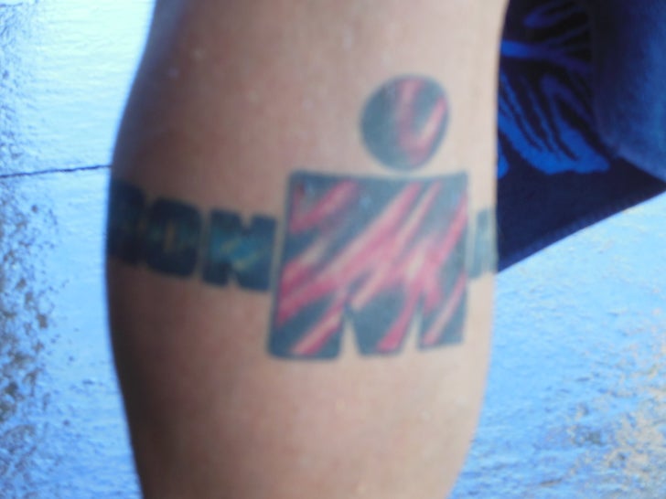iron man triathlon logo tattoo