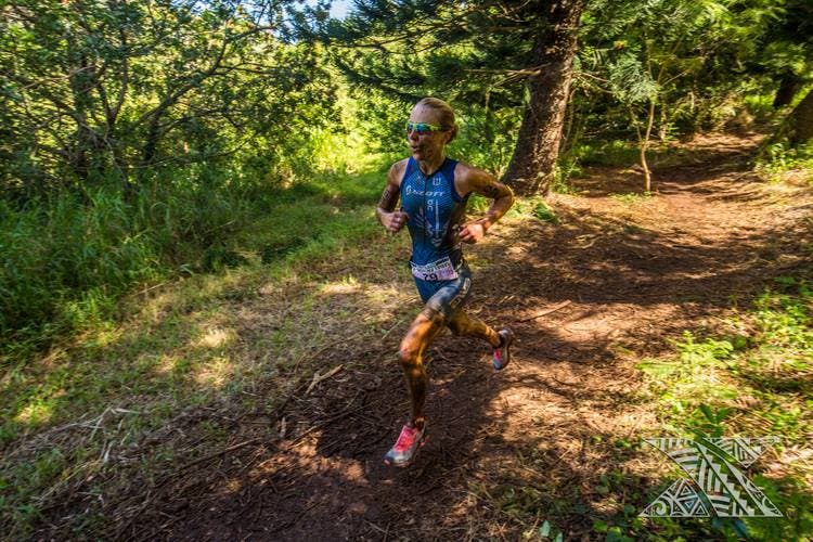 Lesley Paterson on the run at the 2016 XTERRA World Championship. The professional triathlete is now a contender for an Oscar, or Academy Award