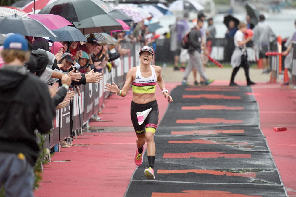 Gerdes at the 2016 Ironman Australia triathlon. Photo: Delly Carr