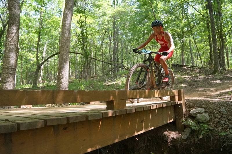 A triathlete learns mountain biking for beginners