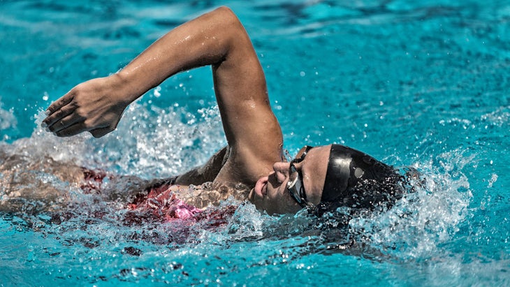 A swimmer demonstrates How to develop feel for the water swimming