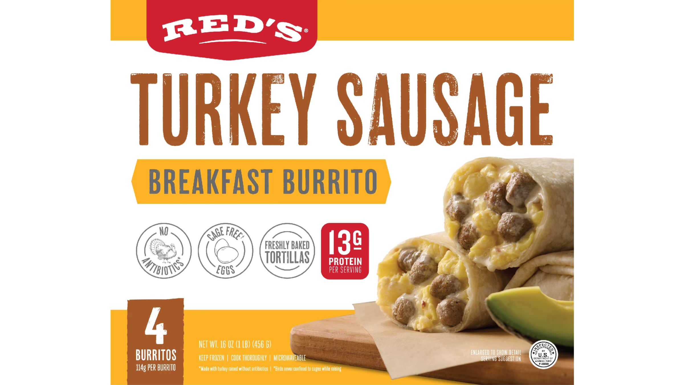 Red’s Turkey, Sausage, Egg, And Cheese Burrito
