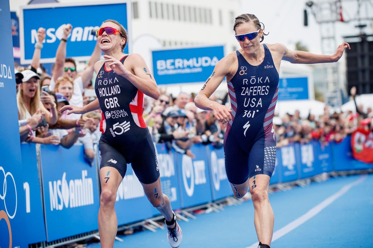 Holland and Zaferes have gone shoulder to shoulder a couple of times this year. Photo: Wagner Araujo/Triathlon.org