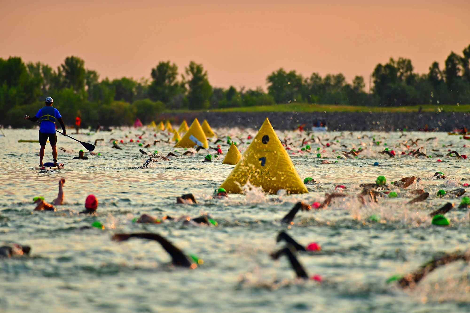The Ironman Boulder swim. Photo: Donald Miralle/Getty Images for Ironman
