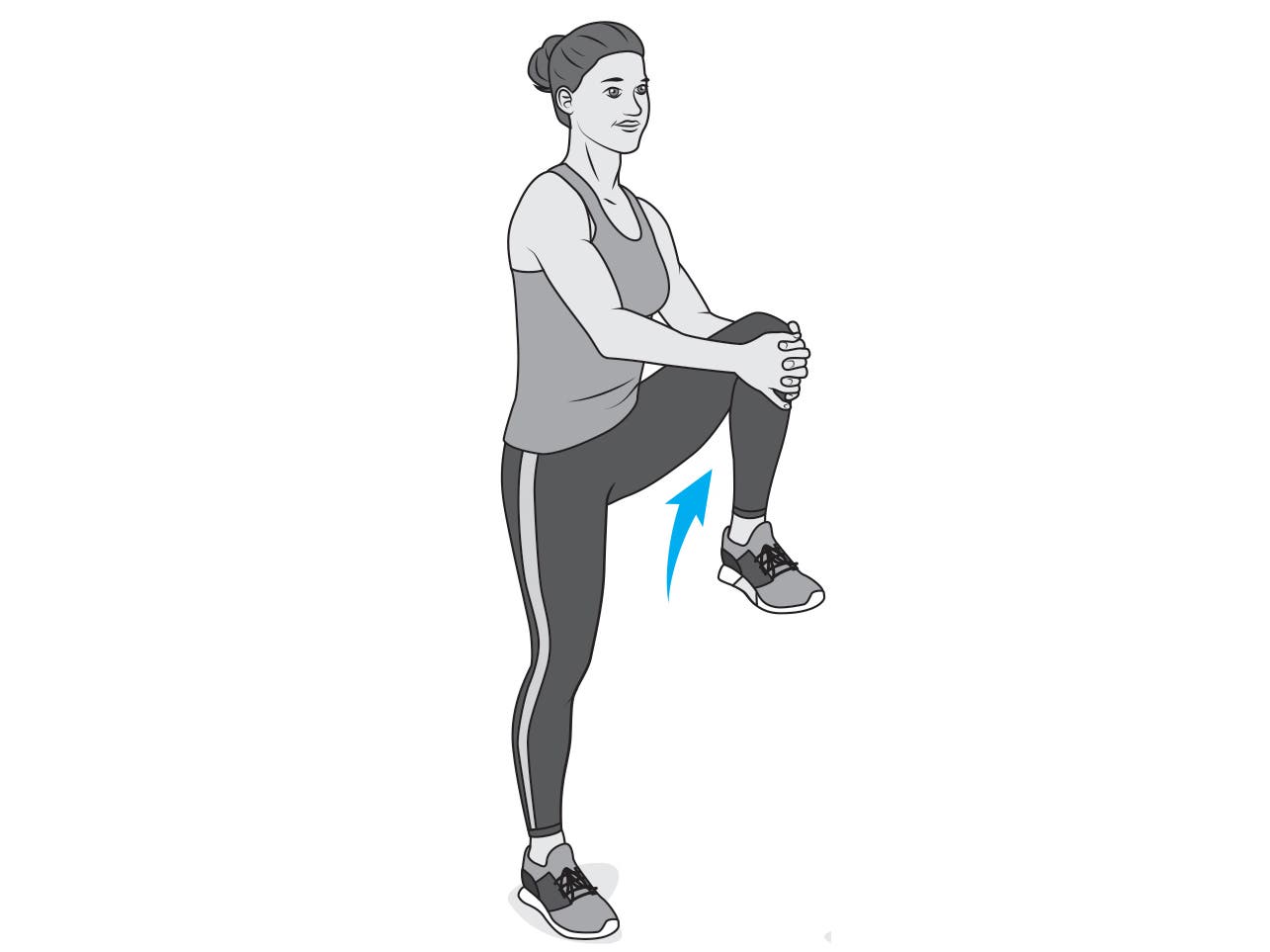 Walking hip opener strength training exercise