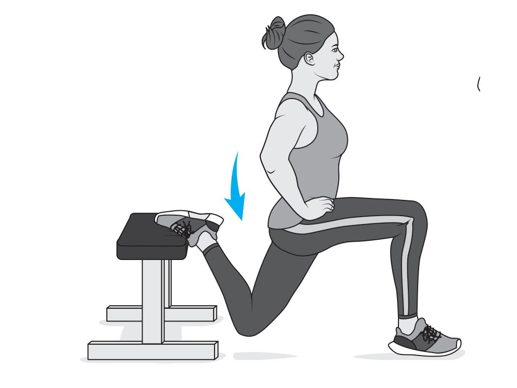 Single-leg squat strength training exercise