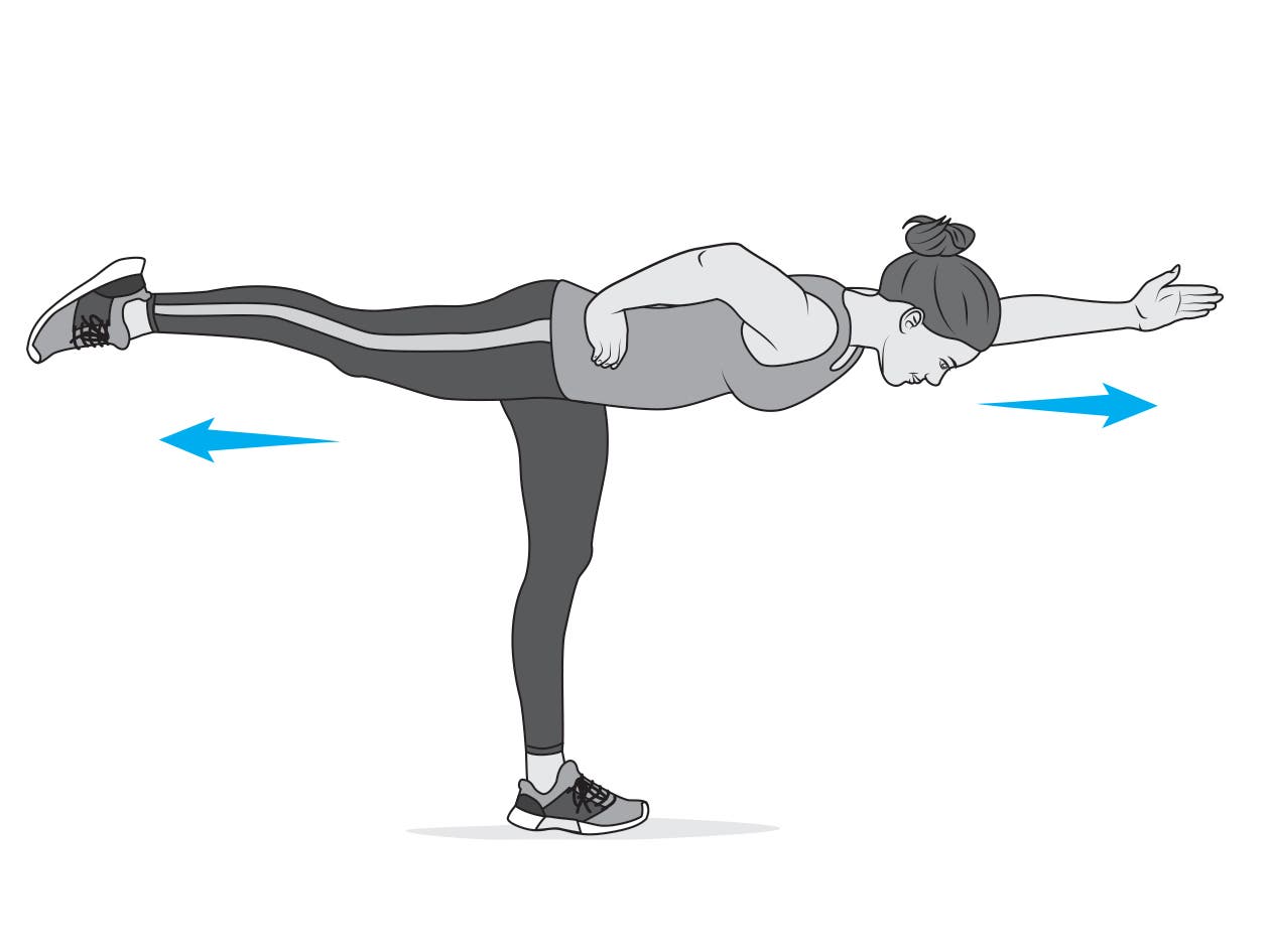 Drinking bird strength training exercise