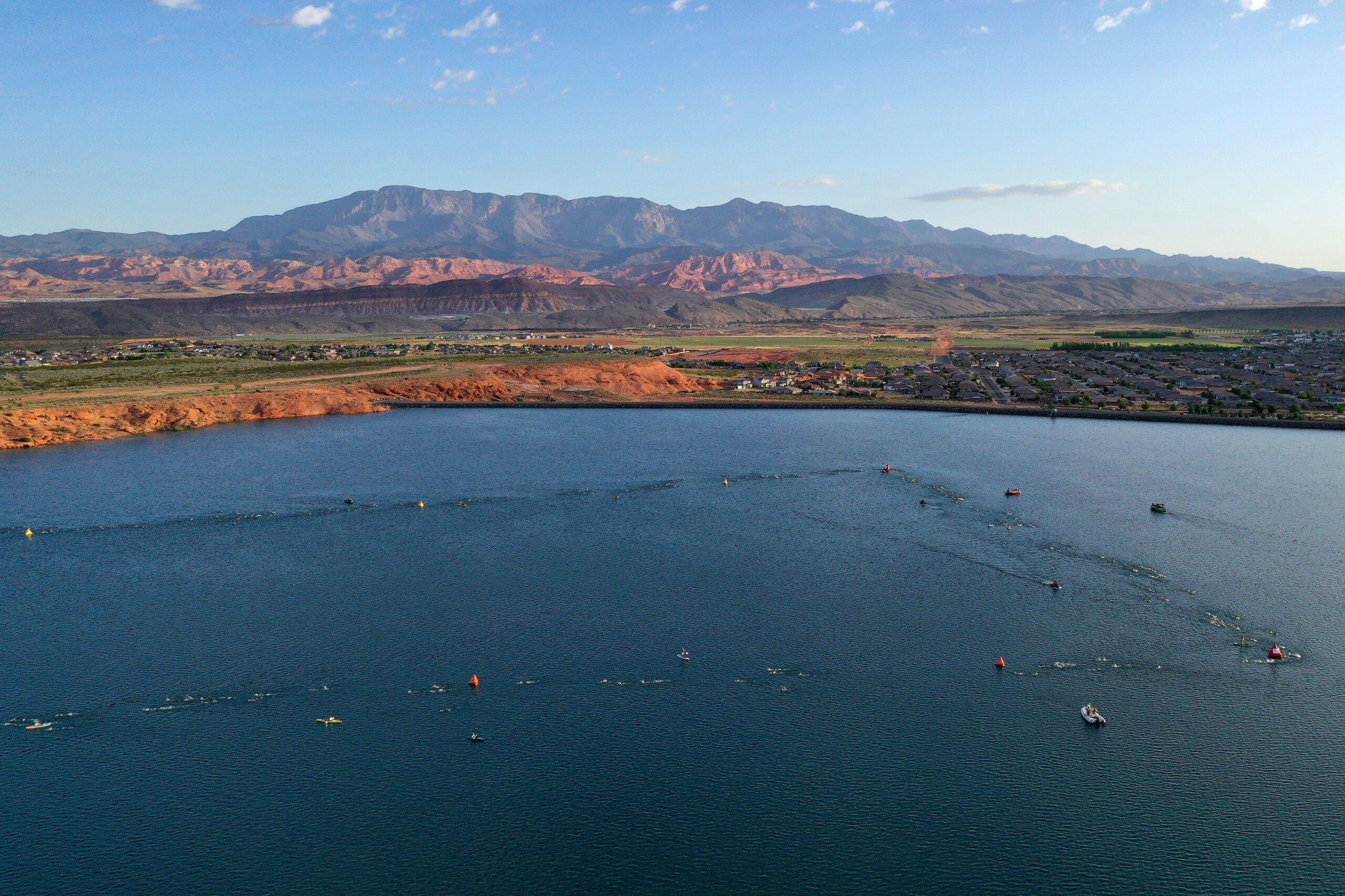 Looking to become a faster triathlete? Start by training to swim the course continuously, in a straight line.