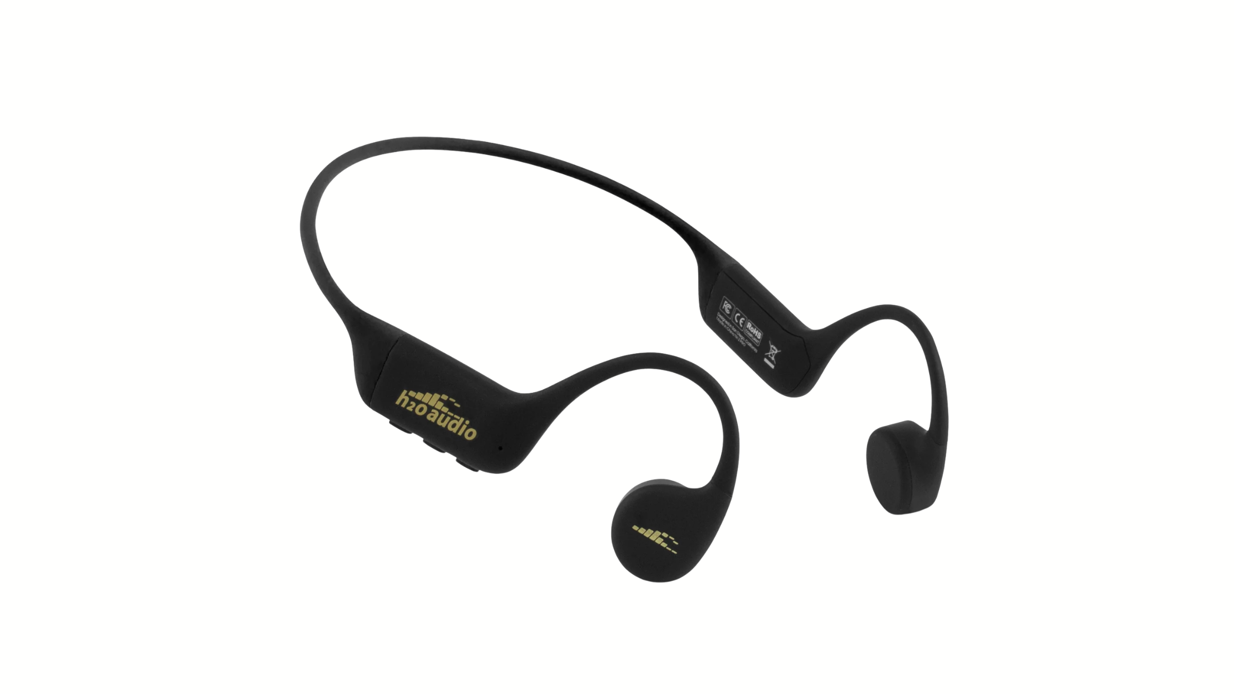 Pair of H2O Audio Bone Conduction Headphones on White Background, Father's Day Gifts
